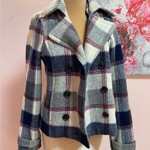 Hollister Plaid Double-Breasted Women's Jacket